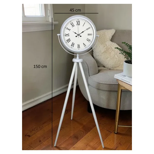Platin Classic White Roma Tripod Ayaklı Saat - Görsel 7