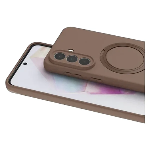 Samsung Galaxy A57 5G Regal Magsafe Standlı Kapak - Çöl Titanyum - Görsel 3