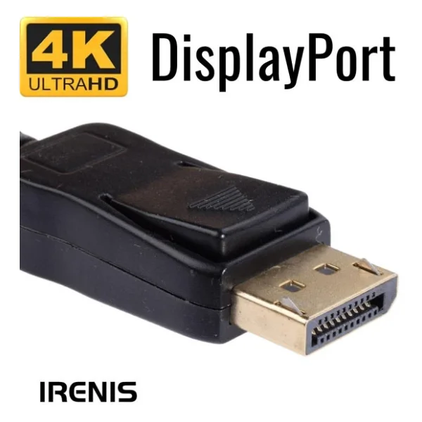 IRENIS Irenis Displayport Kablo - 19 Pin - 165 Hz Destekli - 21 Gbit Siyah - Görsel 9