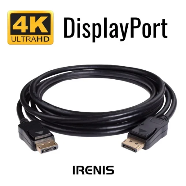 IRENIS Irenis Displayport Kablo - 19 Pin - 165 Hz Destekli - 21 Gbit Siyah - Görsel 10