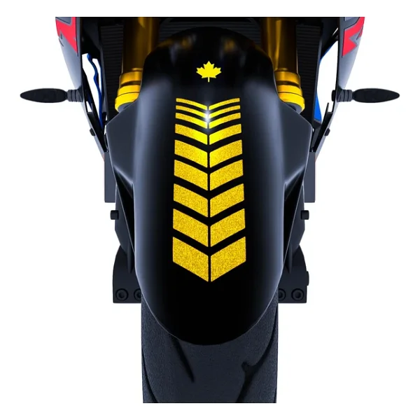 2 Adet Sport Motosiklet Çamurluk Reflektif Sarı Kask Sticker Çınar Extreme - Görsel 7