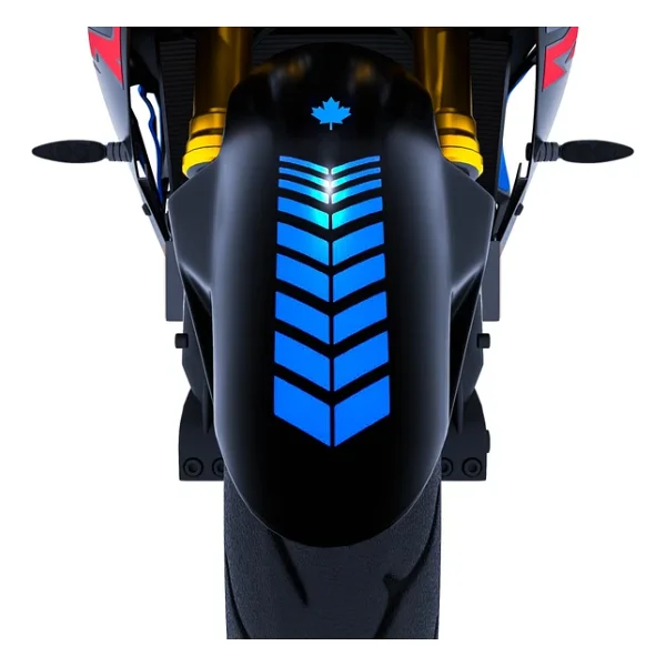 2 Adet Sport Motosiklet Çamurluk Azur Mavi Kask Sticker Çınar Extreme - Görsel 4