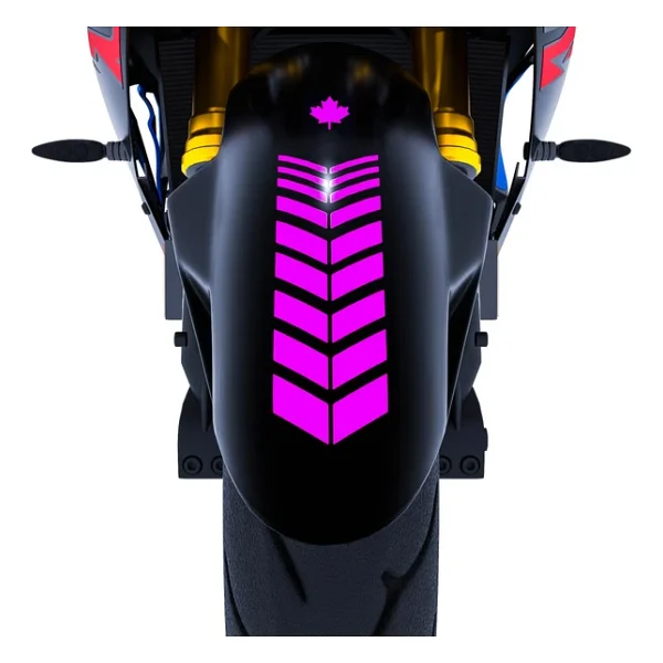 2 Adet Sport Motosiklet Çamurluk Gül Pembesi Kask Sticker Çınar Extreme - Görsel 4