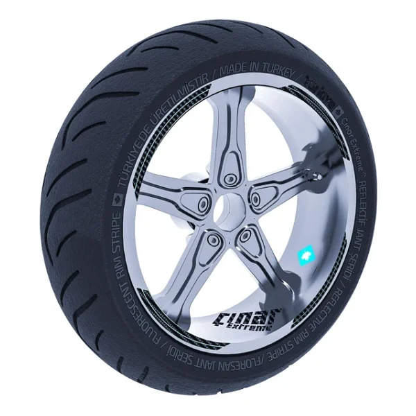 Double Stripe Tasarımlı Siyah Karbon Fiber Dokulu Jant Şeridi Sticker Çınar Extreme - Görsel 4