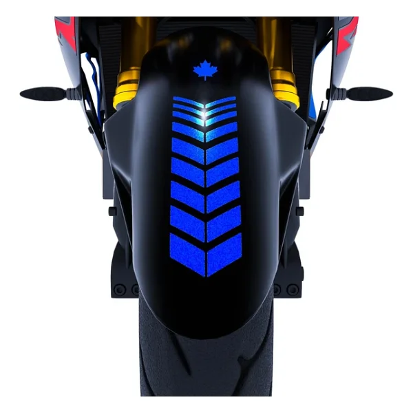 Çınar Extreme 2 Adet Sport Motosiklet Çamurluk Reflektif Mavi Kask Sticker - Görsel 4