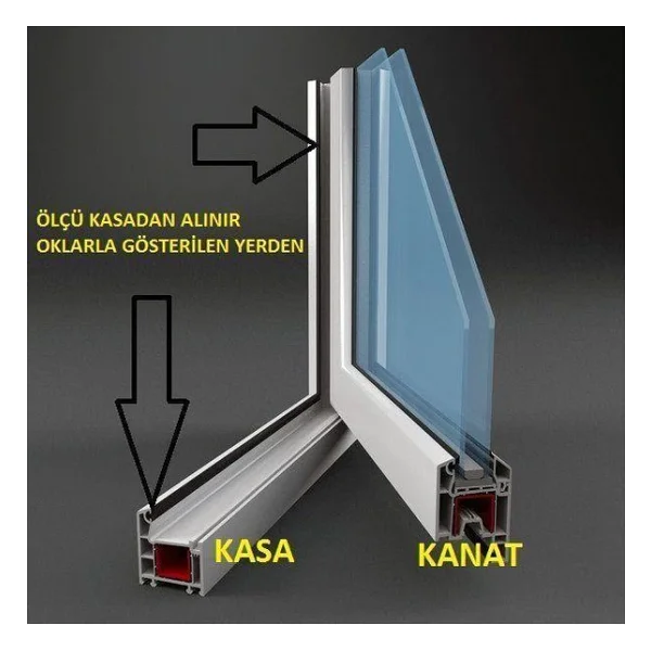 Menteşeli Sineklik Standart Pencere Sinekliği En:00-90 Boy00-140 - Görsel 5