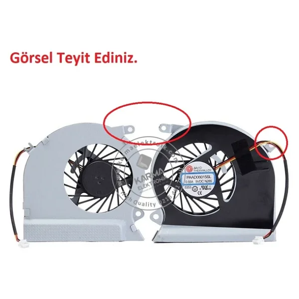 Monster Abra A7 V3.2, A7 V3.2.1 Notebook Cpu Fan Cooling - Görsel 3