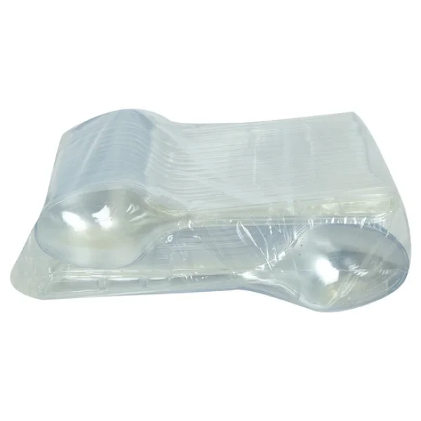 LokmanAVM Plastik Kaşık Ekonomik Çorba Kaşığı 1654 mm Şeffaf 100 Adet 1 Paket - Görsel 3