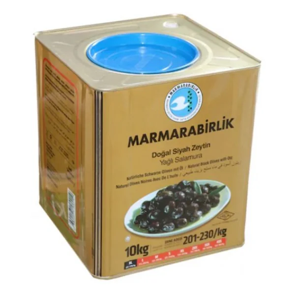 Marmarabirlik Mega 201-230 Kb Xl Siyah Zeytin Teneke 10 Kg - Görsel 2