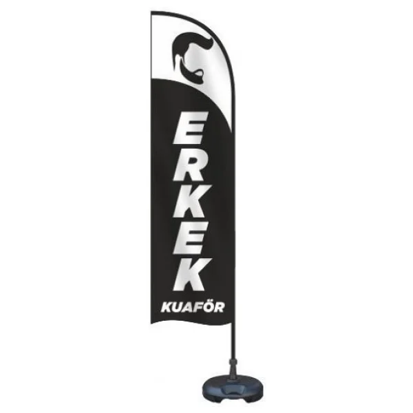 Özgüvenal Erkek Kuaförü Yelken Bayrak Takımı - Çok Renkli - Görsel 4