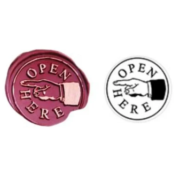 Mektup Damga Mühürü Open Here + 30 Mühür Mumu + Eritme Kaşığı - Görsel 6