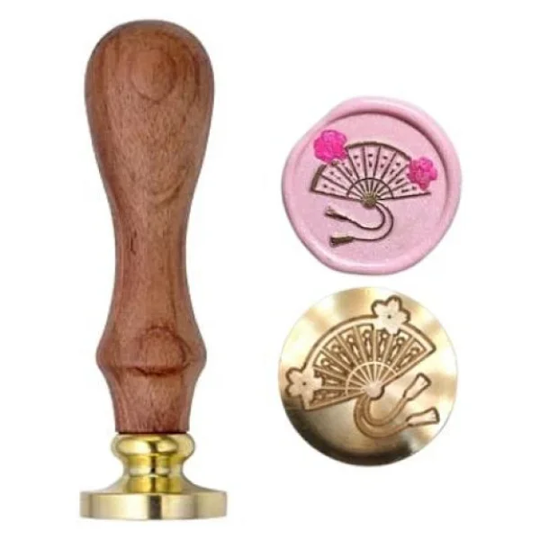 Mektup Damga Mühürü Yelpaze + 30 Mühür Mumu + Eritme Kaşığı - Görsel 9