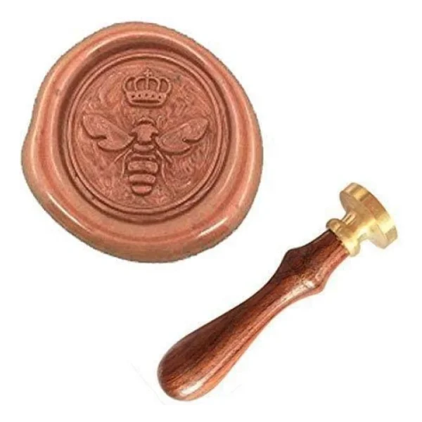 Profisher Mektup Damga Mühürü Taç & Arı + 30 Mühür Mumu + Eritme Kaşığı - Görsel 6