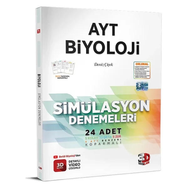 3D Yayınları AYT Biyoloji Simülasyon Denemeleri - Görsel 8
