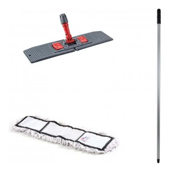 Tablet Palet Nemli Yedek Mop Takımı Seti - 60 Cm. Nemli Mop + Katlanır Aparat + Metal Vidalı Sap - Görsel 8
