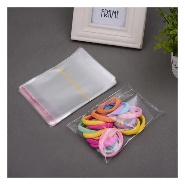 8x10+5 cm.(8x15) 1.000 Adet Şeffaf Bantlı Yapışkanlı Jelatin Poşet - Görsel 3