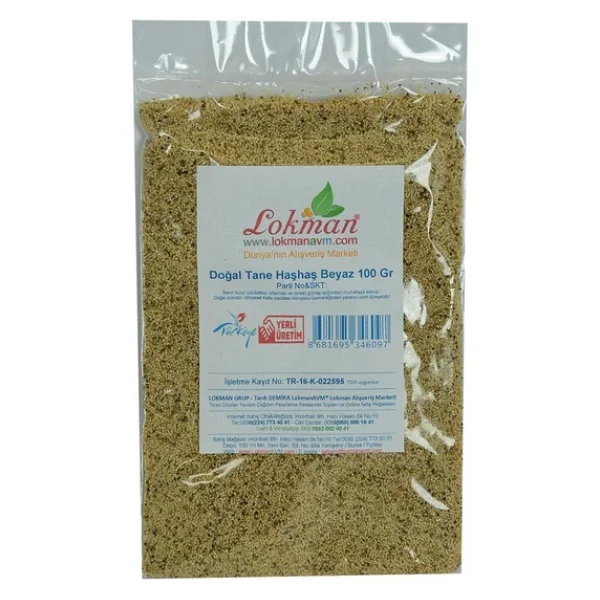 Doğal Saf Tane Beyaz Haşhaş Tohumu 100Gr - Görsel 3