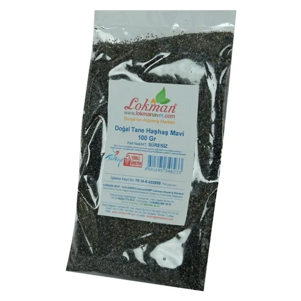 Doğal Saf Mavi Haşhaş Tohumu Tane 100Gr Paket - Görsel 5
