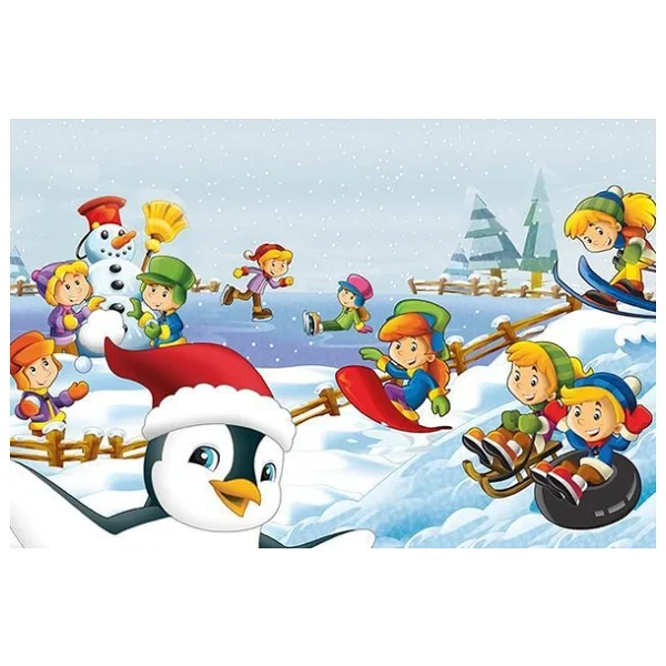 Art Kids Kış Sporcuları 25 Parça Ahşap Puzzle - Görsel 3