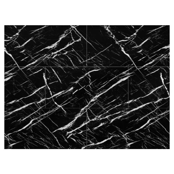 Renkli Duvarlar Tezgah Arası Kendinden Yapışkanlı Pvc Siyah Kaplama Paneli 30X60 cm - Görsel 2