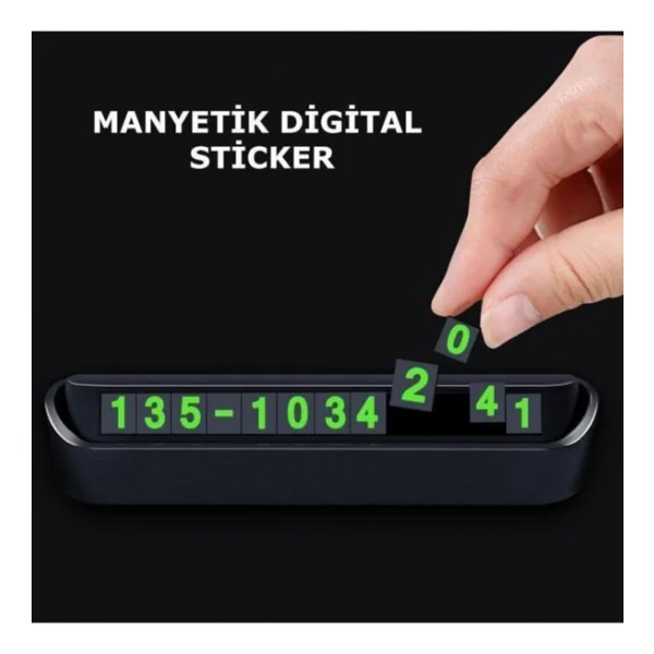 Araç Park Numaratör Torpido Üstü Aç Kapa Fosfor Telefon Numaratik - Görsel 3