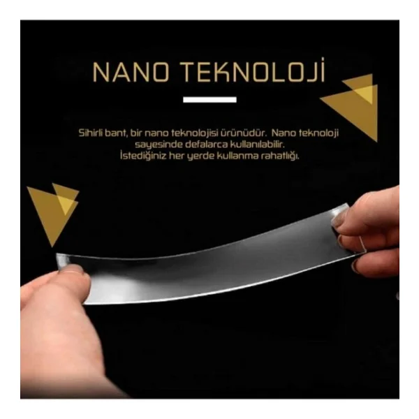 3 Metre Çift Taraflı Nano Teknolojili Süper Güçlü Bant Extra Güçlü Duvar Çerçeve Taşıyıcı - Görsel 2