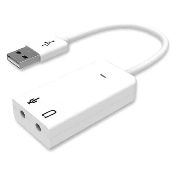 7+1 USB Ses Kartı Çevirici Dönüştürücü Adaptör Harici Virtual 3D Kablolu USB Audio - Görsel 2
