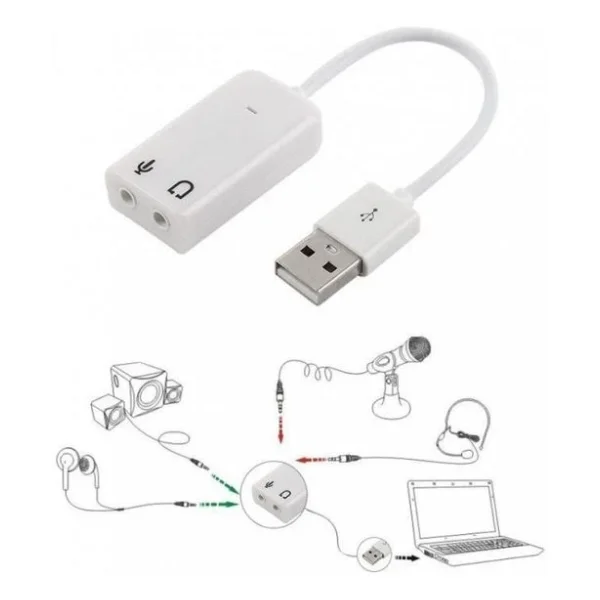 USB Kablolu Ses Kartı 7.1 Sound Çevirici Dönüştürücü - Görsel 2