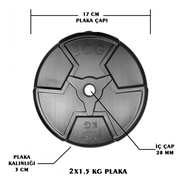 Ecg Spor Özel Seri 2x1.5 kg Plaka - Görsel 2