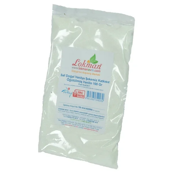 LokmanAVM Vanilya Öğütülmüş Saf Doğal Şekersiz Katkısız Vanilin 100 Gr Paket - Görsel 4