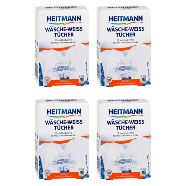 Heitmann Çamaşır Beyazlatıcı Mendili Pratik Kullanım x 4 Kutu - Görsel 2