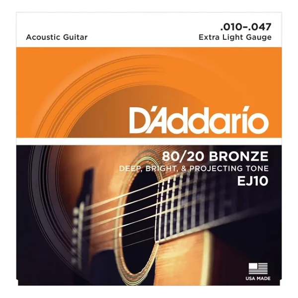 D'Addario EJ10 80/20 Bronze Akustik Gitar Teli - Görsel 9