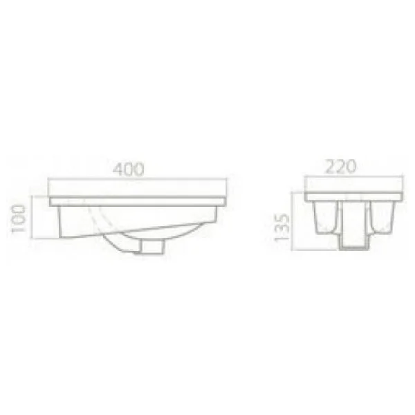 Turkuaz Seramik 24x42 cm Mini Banyo Karavan Lavabo - Görsel 3