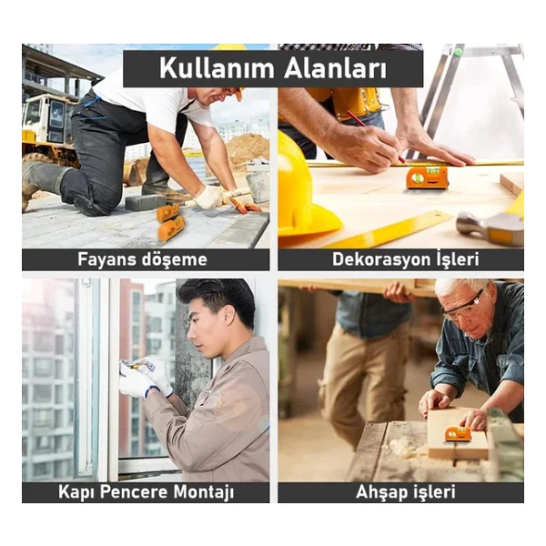 Rodex Cep Tipi Mini Su Terazisi Kırmızı Mıknatıslı Su Terazisi - Görsel 7