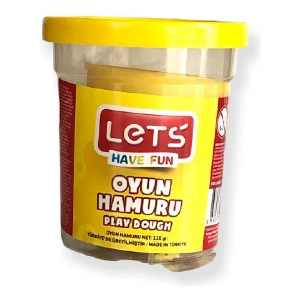Lets Tek Renk 115 gr Sarı Oyun Hamuru L8440 - Görsel 3