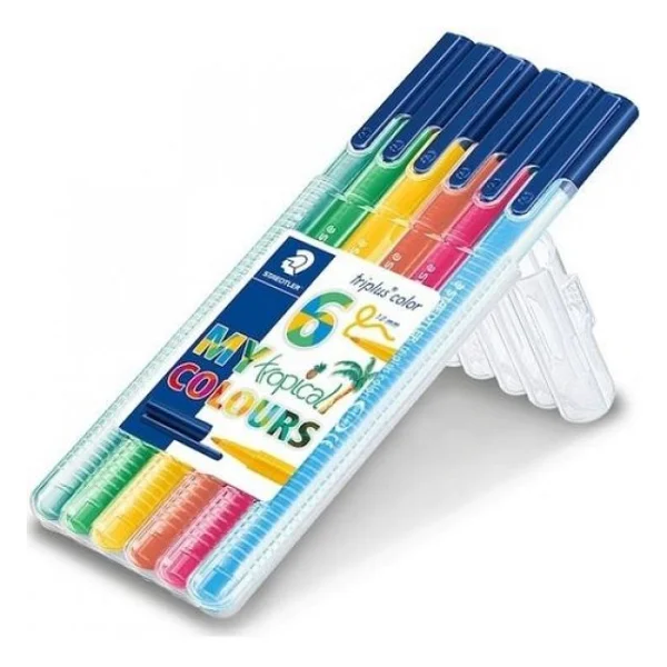 Staedtler Triplus Color Tropikal Renk 1.0 mm 6'lı Keçeli Kalem Seti - Görsel 4