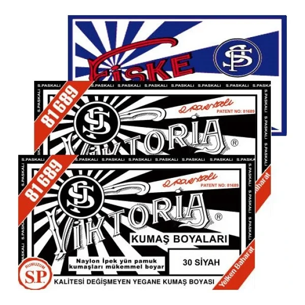Viktoria Kumaş Boyası Siyah 2Pk+Fiske Sabitleme 1Pk - Görsel 2