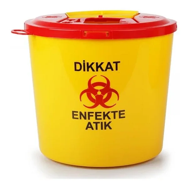 Omnisoft Tıbbi Atık Plastik Çöp Kovası 10 Lt - Görsel 4