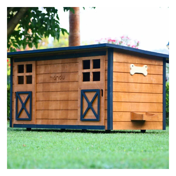 Mandu Ahşap İkiz Köpek Kulübesi - Görsel 3