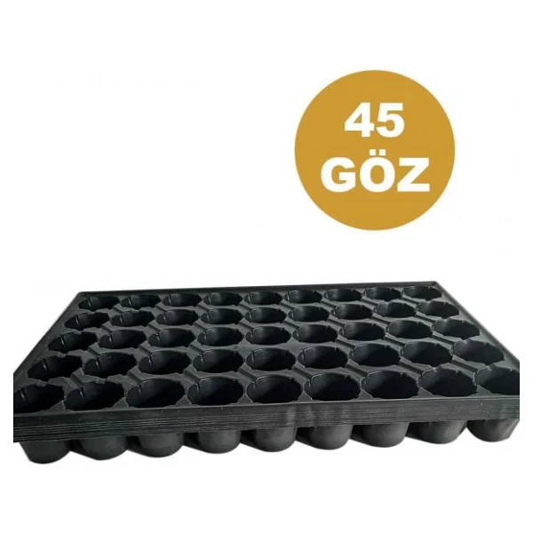 45 Göz Viyol (100 Adet) Fide Yetiştirme Viyolü Fidan Yetiştirme Kabı Çilek Sebze Meyve Süs Bitkisi Skulent Fidelik - Görsel 2