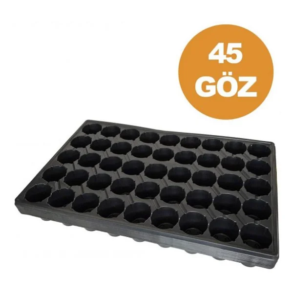 45 Göz Viyol (100 Adet) Fide Yetiştirme Viyolü Fidan Yetiştirme Kabı Çilek Sebze Meyve Süs Bitkisi Skulent Fidelik - Görsel 3