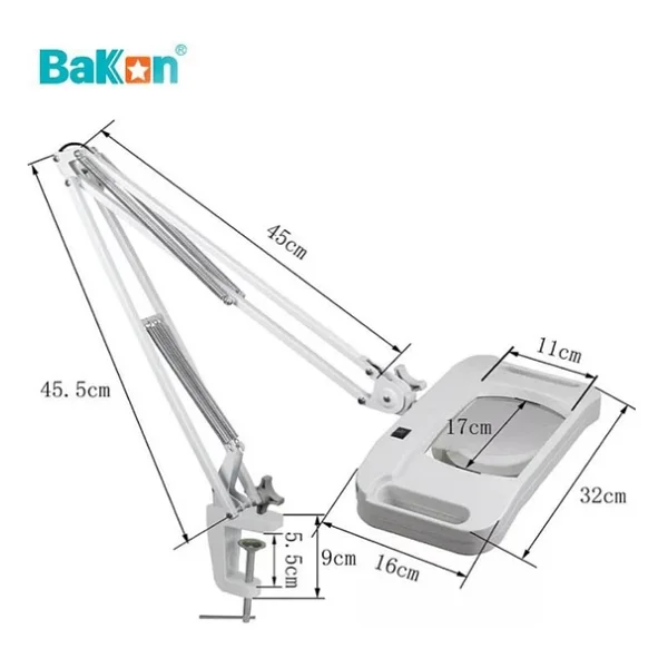 Bakon BK500D-10X Led Akrobat Büyüteç - Görsel 3