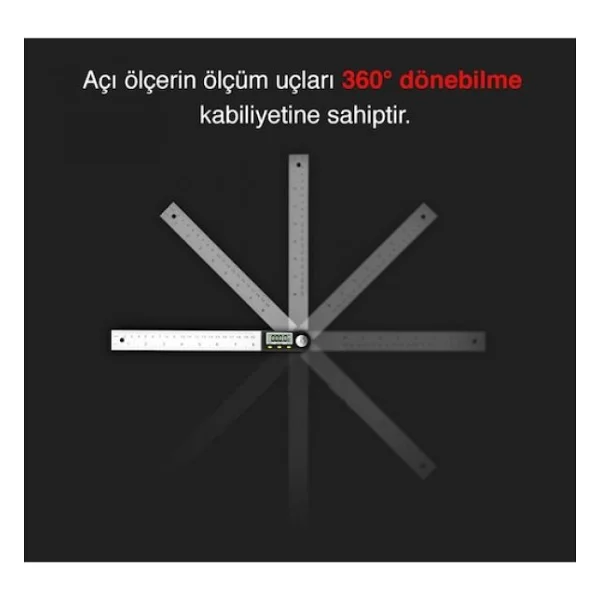 Loyka 5422-300 30 cm Dijital Açı Ölçer - Görsel 4