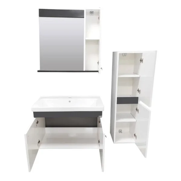 Karen New Bahar Boy Dolaplı 80 cm Banyo Seti - Görsel 3