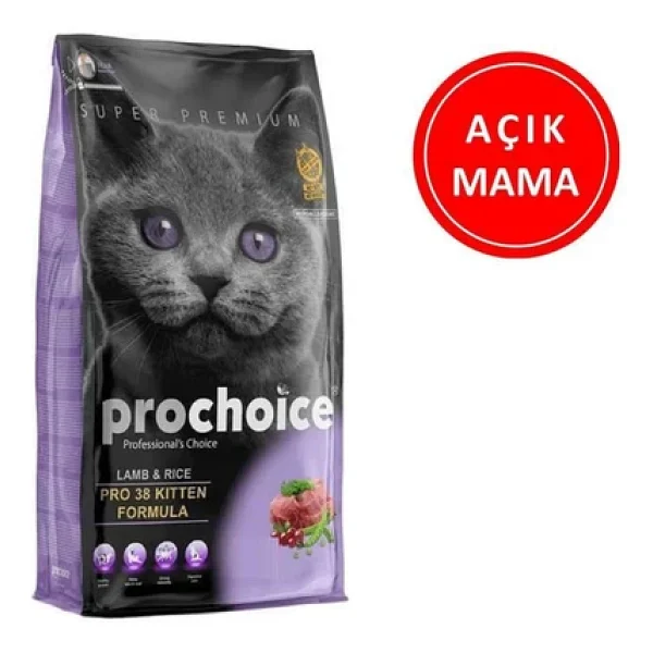 Prochoice Pro 38 Kitten Kuzu Etli 1 kg Yavru Kedi Maması - Açık Paket - Görsel 3
