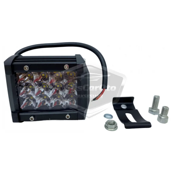 Off Road Led Lamba Delici Yayıcı Beyaz Kare Sis Farı Projektör 45W 12 Led Metal Arazi Çalışma Lambası 1 Adet - Görsel 3