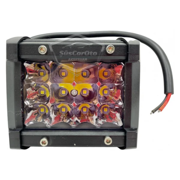 Off Road Led Lamba Delici Yayıcı Beyaz Kare Sis Farı Projektör 45W 12 Led Metal Arazi Çalışma Lambası 1 Adet - Görsel 6