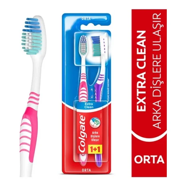 Colgate Extra Clean 2'li Diş Fırçası - Görsel 4
