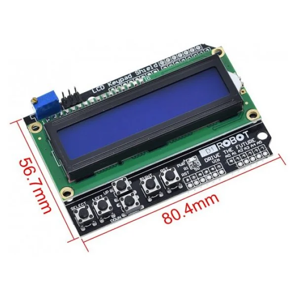 Arduino LCD Keypad Shield 1602 - 16x2 LCD Ekran ve Tuş Takımı - Görsel 8