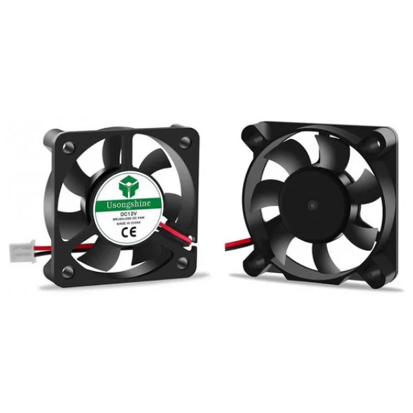 DC 12V FAN 5x5cm Kuluçka Fanı Soğutucu Peltier Cooler Pc Ekran Kartı 50x50mm - Görsel 2